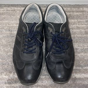Prada mens black leather sneakers